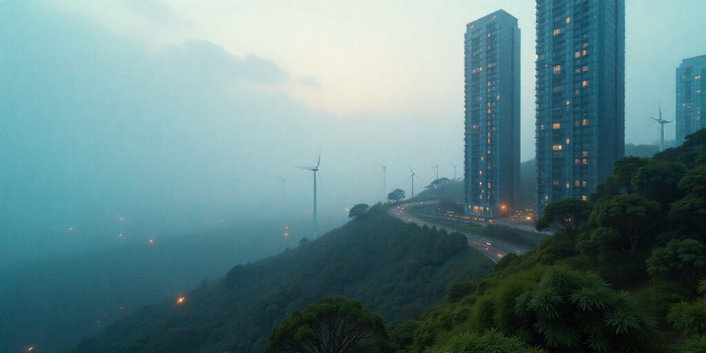 City with renewable energy resources.